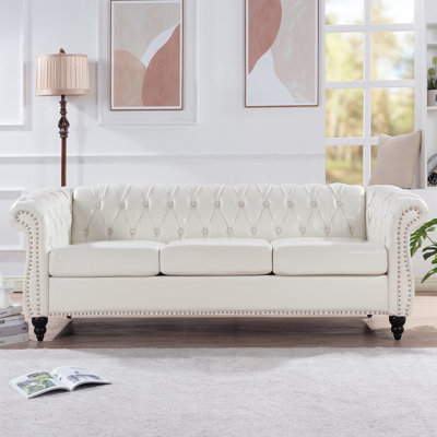 Coumba 84'' Rolled Arms Chesterfield Sofa -  Alcott HillÂ®, DF92C6A79AC5488EA82F63410B9DAB18