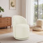Integrated Barrel Armless Swivel Fabric Dining Chair-1588366710