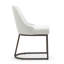 Chaise d'appoint en tissu à dossier complet en blanc