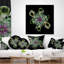 Coussin lombaire en cristal brillant floral
