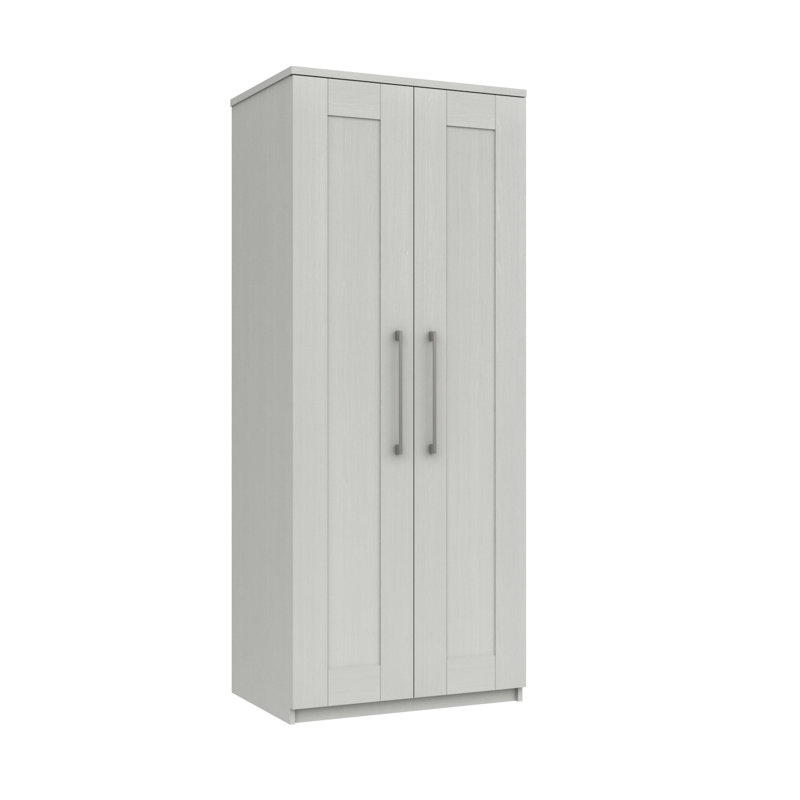 Alishma 2 Door Manufactured Wood Wardrobe, White