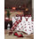 Ensemble de draps de Noël simples, mélange de coton à 100%, blanc et rouge bordeaux | Drap-housse: 39,4 po x 78,7 po, taie d'oreiller: 19,7 po x 27,6 po | 120 fils, lavable à la machine, enveloppe et fermeture à boutons | Literie parfaite pour les Fêtes