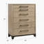 Commode 6 tiroirs, commode en bois pour chambre à coucher, chambre d'amis