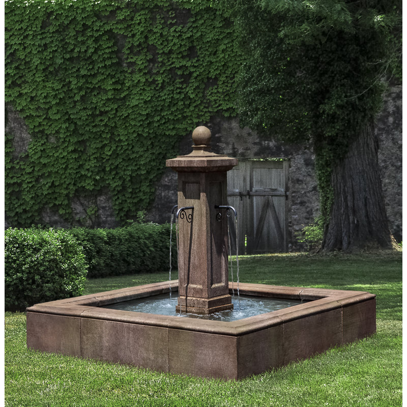 Luberon Estate Fountain, Aged Limestone