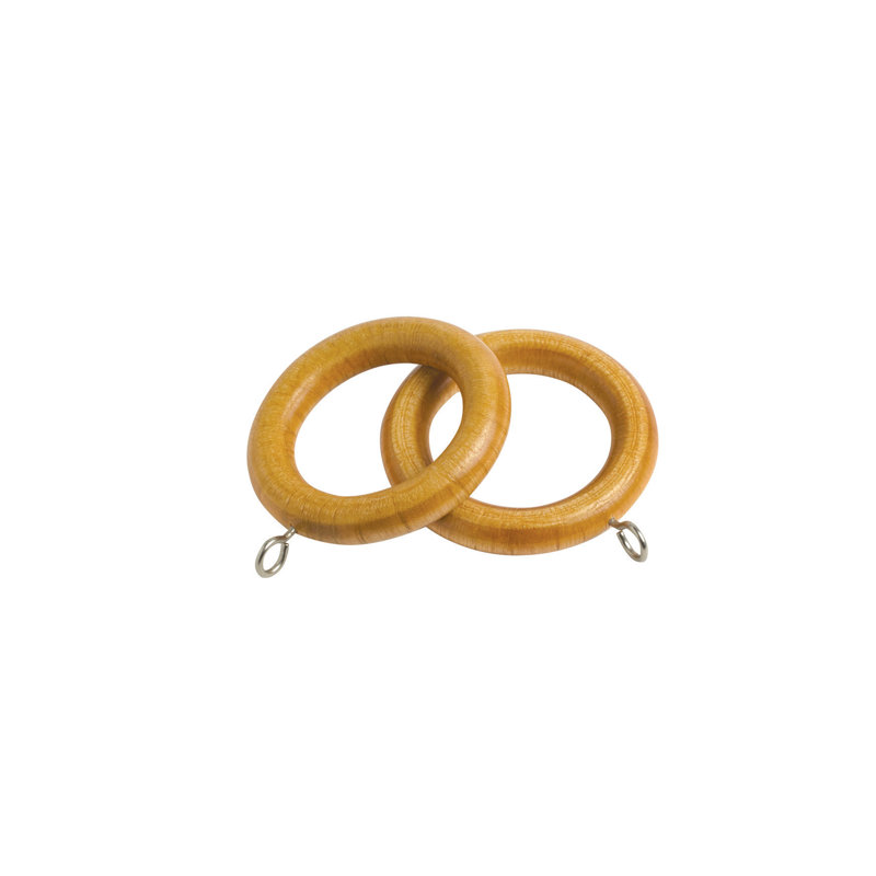 Madalene Wood, Metal 2.54cm Curtain Rings, Antique Pine