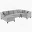 Canapé modulaire moderne en forme de U avec commodités intégrées, idéal pour une détente confortable et un divertissement dans les espaces de vie-1241663677