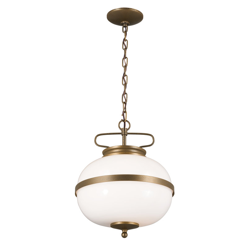 2 - Light Single Pendant, Champagne Bronze