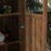 Anjalika Chevron Glass Door China Cabinet with Wine Bottle Storage