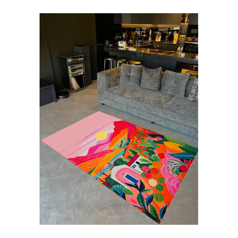 Tapis multicolore multicolore, Sous-tapis rectangulaire 3 pi 11 po x 5 pi 11 po i