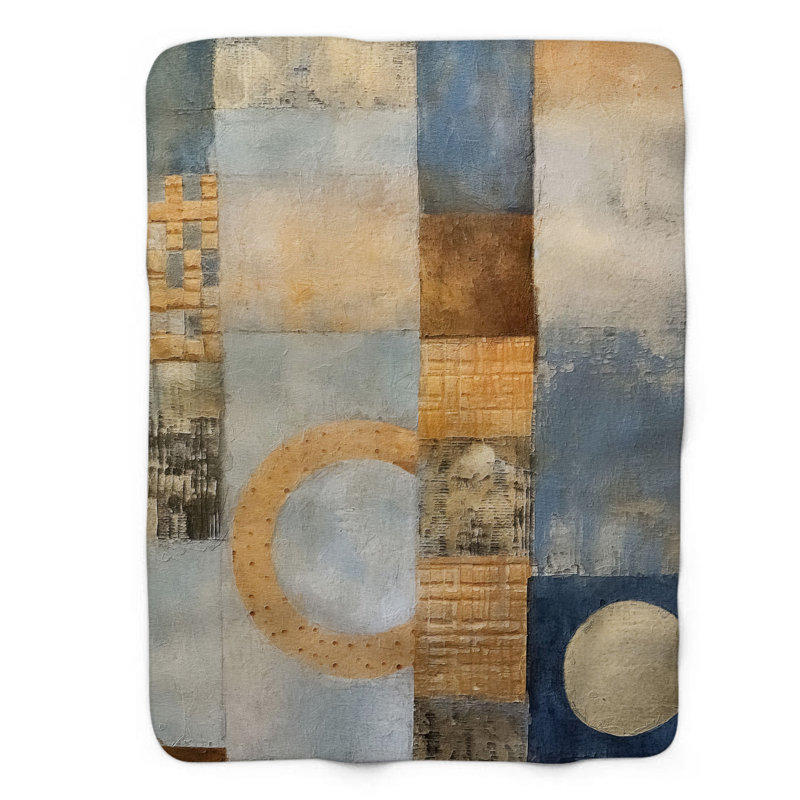 Couverture ultramarine Nomad Nocturne - Sherpa de qualité supérieure 1 pièce, L 50 po x L 60 po