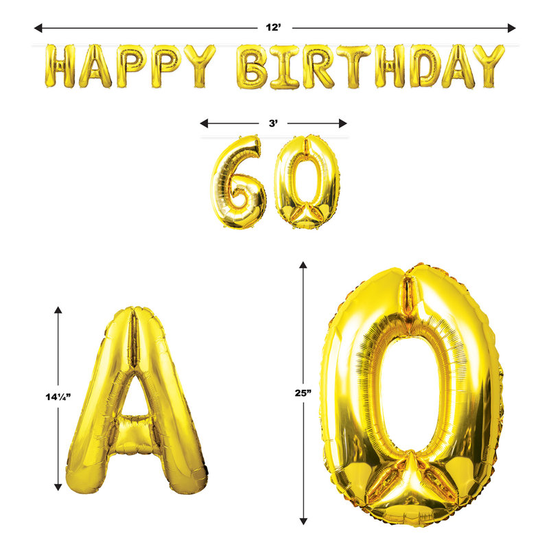 Joyeux Anniversaire 60 banderoles