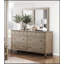 Commode transitionnelle classique à 8 tiroirs au fini gris chêne, solution de rangement durable et élégante pour toute chambre à coucher-428304645
