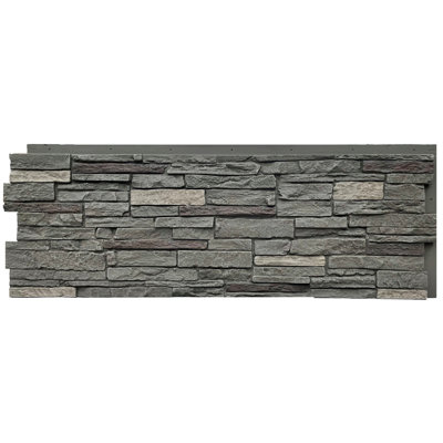 Panneau de lattes grand - faux pierre 15,5 po X 43 po x 1,75 po (Pièce unique)