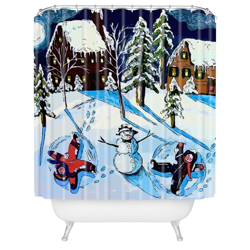 Rideau de douche simple snow anges Faustine