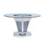 Mayher Round Glass Top Dining Table
