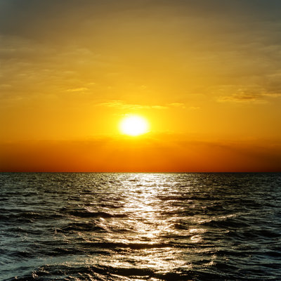 Fregoso Sunset Over Dark Sea by Mycola - Wrapped Canvas Print