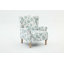 Chaise d'appoint moderne avec pieds en bois rétro, fauteuil rembourré confortable, canapé simple à motif floral pour le bureau de la chambre à coucher du salon