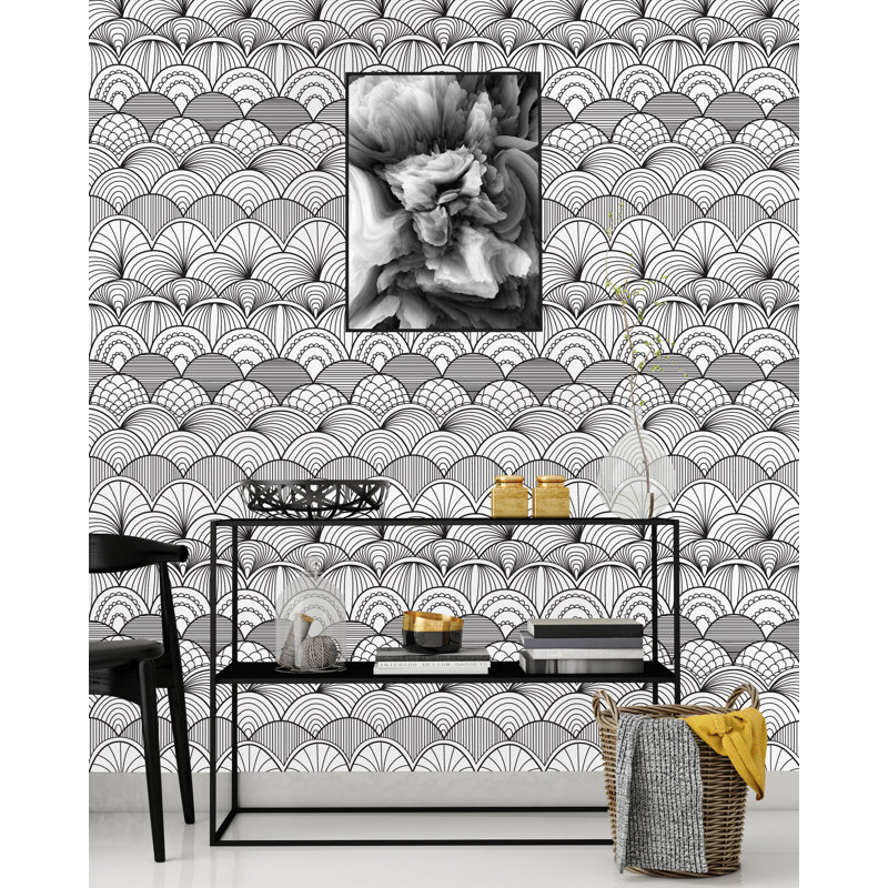 Panneau de papier peint adhésif Blount Art Deco, L 75 po x l 25 po