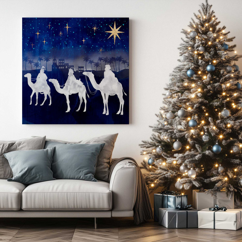 Night Sky Nativité Scène II, impression sur cadre, Toile tendue, H 12 po x l 12 po x P 1,25 po