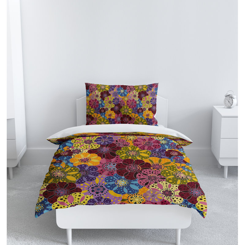 Modern & Contemporary Polyester Duvet Cover, Twin Duvet Cover + 1 Queen Sham