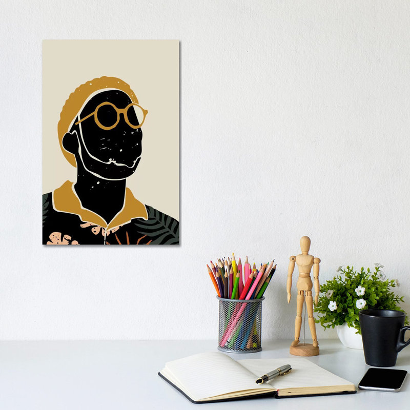 «Black Hair VIII», reproduction d'impression, Toile tendue, Pas de tapis, H 12 po x l 8 po x P 0,75 po