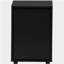 Classeur, mobile à roulettes, tiroirs de rangement, support pour imprimante, bureau, bureau, stratifié noir, contemporain, moderne