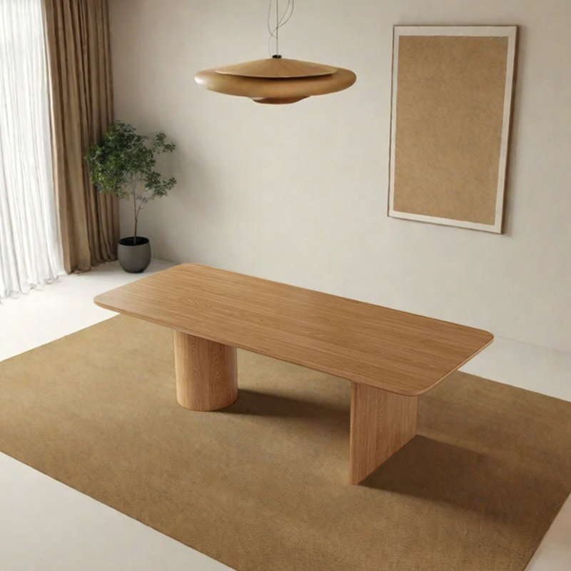 Table de salle à manger entièrement en bois de frêne massif, H 29,53 po x L 62,99 po x l 31,5 po
