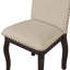 Ensemble de 4 chaises de salle à manger en bois rembourrées avec tête de clou Fabirc Trexm ()-2114383398
