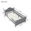 Lit simple pour enfants, lit plateforme simple en bois avec tête et pied de lit-1709513371