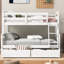 Lit simple superposé simple avec mesures et 2 espaces de rangement durables - blanc et blanc, sommeil stable et durable-1194190876