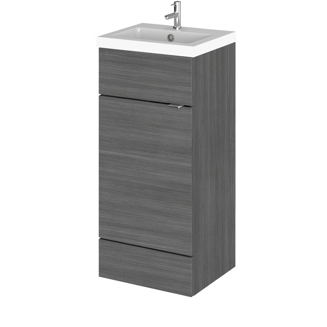 Fusion 405mm Single Bathroom Vanity with Integrated Polymarble Basin