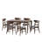 Jevhenas 6 - Person Four Leg Dining Set-2036974293-2036980232