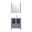 Meuble-lavabo de salle de bain 30 po X P 18,25 po D, plateau en céramique blanche, ensemble de robinet et Miroir-629753203