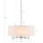 5-Light White Drum Shade Chandelier