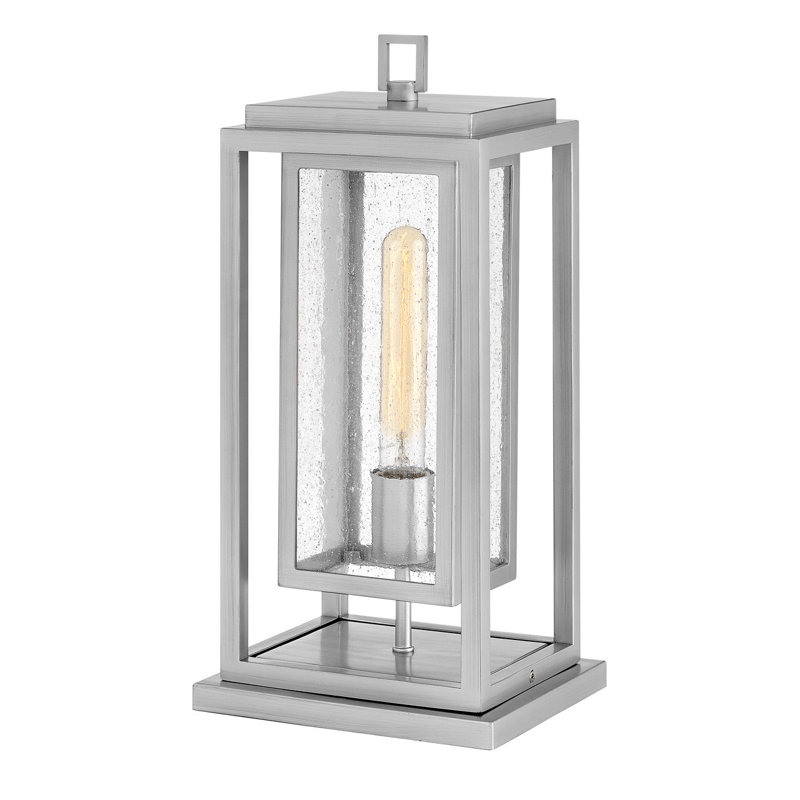 Medium Pier Mount Lantern, Satin Nickel