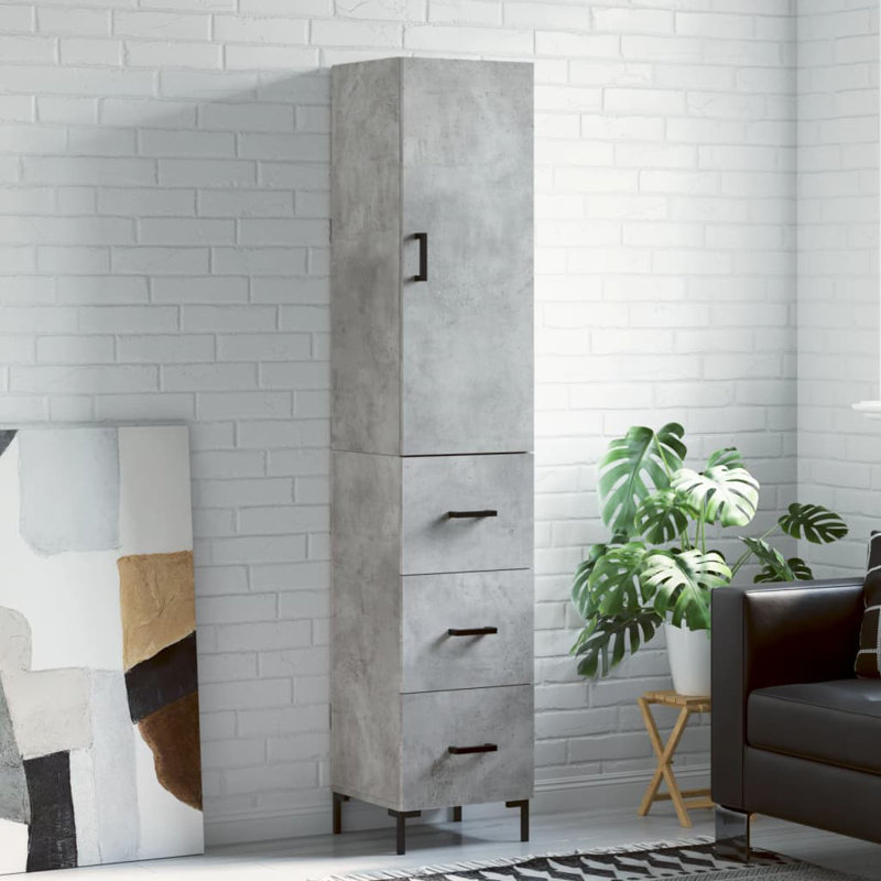 Merla 34.5cm Sideboard, Concrete Grey