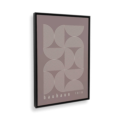 «Warm Taupe Bauhaus Composition affiche II», reproduction sur toile 