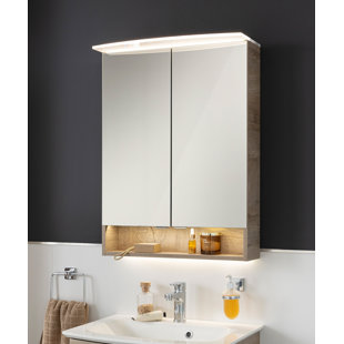 600mm W 810mm H Wall Cabinet Frameless Medicine Cabinet Mirror 2 Adjustable