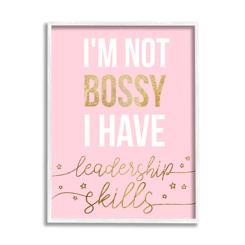 Not Bossy, H 20 po x l 16 po x P 1,5 po, Giclée encadrée blanc bord de mer