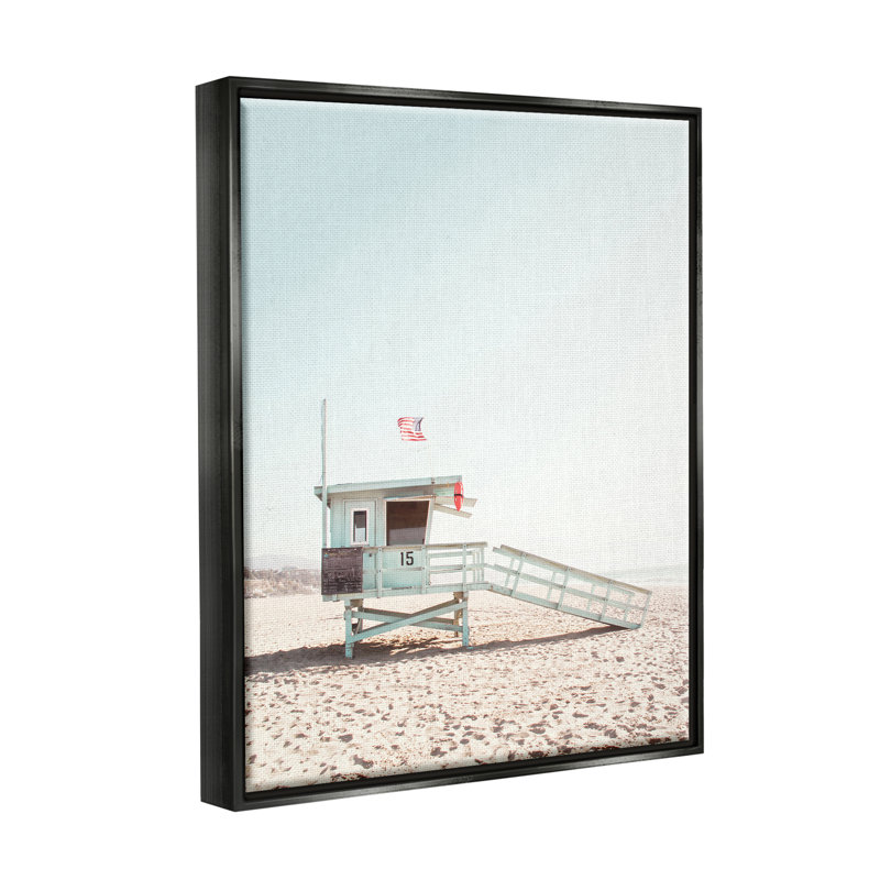 «Stupell Industries Lifeguard Hut», reproduction d'art sur toile par Sissi et Seb, H 21 po x l 17 po x P 1,7 po