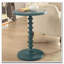 Table d'appoint ronde en bois bleu sarcelle