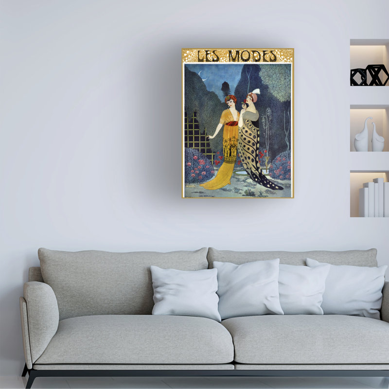 Art mural sur toile tendue - Art déco pour femme, décoration murale vintage pour salon, chambre à coucher ou bureau - 35 x 47