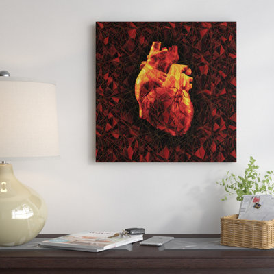 « geometric cardiaque », impression sur toile tendue