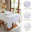 Nappe florale jacquard pour table rectangulaire 60 x 84 po, blanc