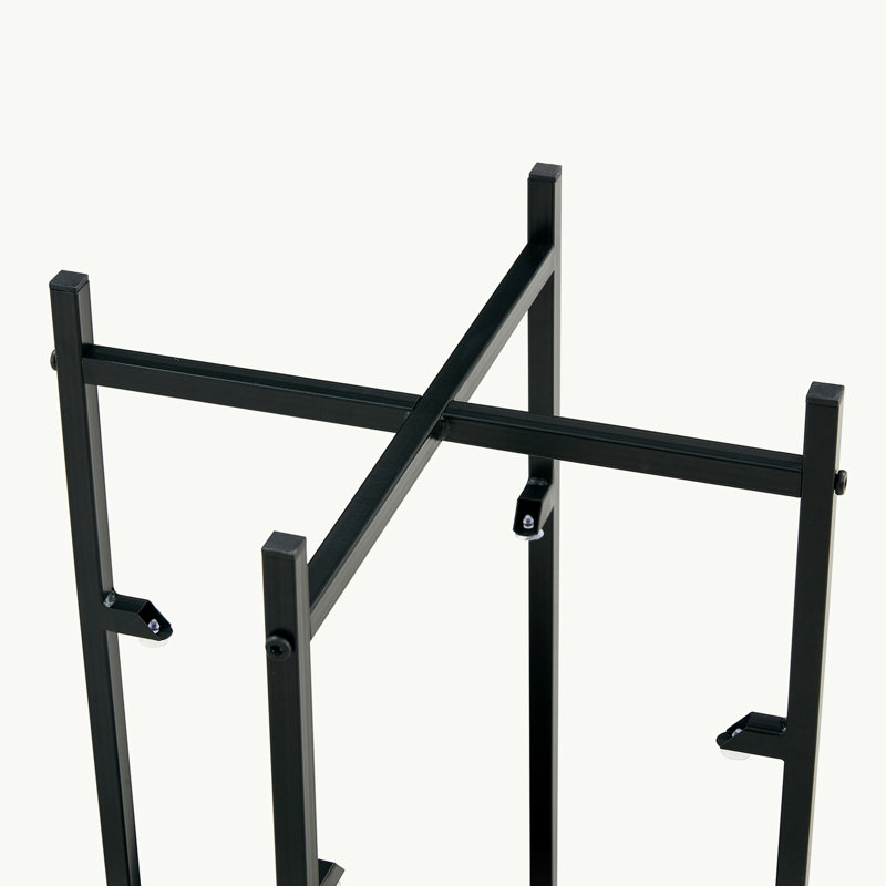 Douwine Glass Top Nesting Tables, Black
