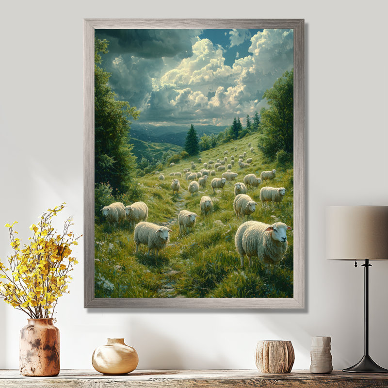 Sobel - animaux, art mural, H 44 po x l 34 po, Reproduction encadrée d'une seule photo, Argent argent