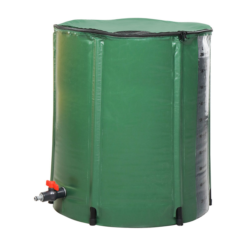 50 gallons Ensemble de déflecteur de pluie pliable résistant aux intempéries
