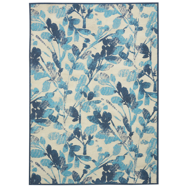 Porston Floral Indoor Rug, Rectangle 4' x 6'