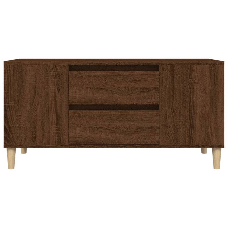 Husam TV Stand for TVs up to 43", Brown Oak
