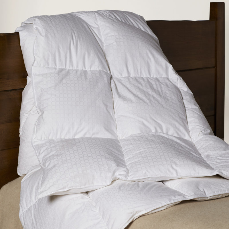 Cuddledown Windowpane 700FP Down Comforter, Queen, Winter